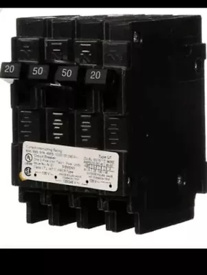 Buy Q22050ct Siemens Quad 2 Pole 20/50 Amp 120/240 Volt Circuit Breaker • 39$