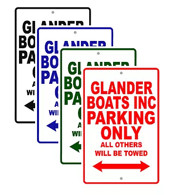 Buy Glander Boats Inc Parking Only Ship Yacht Marina Lake Dock Aluminum Metal Sign • 12.99$