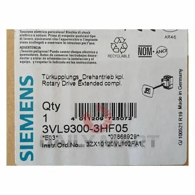 Buy New In Box SIEMENS 3VL9300-3HF05 Circuit Breaker • 139.86$