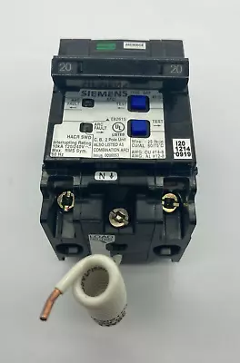 Buy Siemens Q220AFC 2 Pole 20Amp 120 240V Plug On Combination Arc Fault AFCI Breaker • 59.95$