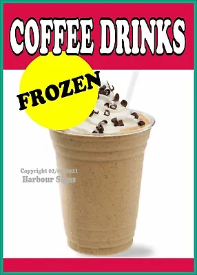 Buy Frozen Coffee DECAL (Choose Your Size) Drinks Food Truck Concession Sticker • 12.99$