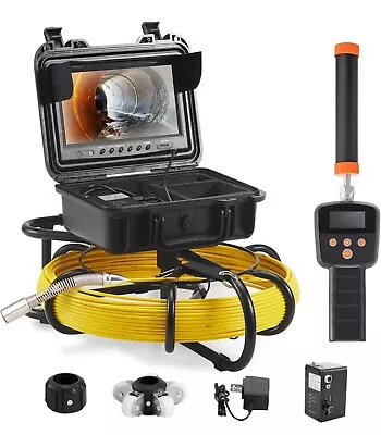 Buy VEVOR 9 Inch Sewer Camera 50m/164ft Pipe Inspection Camera W/ 512hz Sonde 720p • 750$