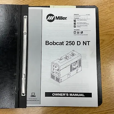 Buy Miller BOBCAT 250D NT WELDER OPERATION MAINTENANCE OWNERS MANUAL STICK MIG TIG • 29.99$