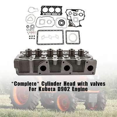 Buy Complete Cylinder Head With Valve Spring & Gasket Kit For Kubota D902 RTV900 USA • 388.78$