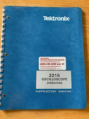 Buy 2Pcs. Tektronix 070-3398-00, 2215 Oscilloscope Operators Instruction Manual • 25$