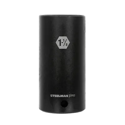Buy STEELMAN PRO 1/2-Inch Drive 1-1/8-Inch Deep 6-Point Impact Socket, 60514 • 12.99$