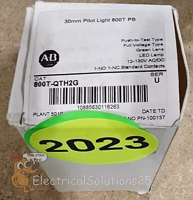 Buy NEW Allen-Bradley 800T-QTH2G 30mm Green LED Momentary Pushbutton - FREE SHIPPING • 70$