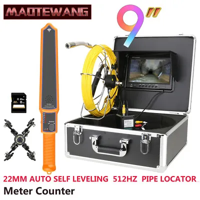 Buy 9  DVR Pipe Locator Industrial Drain Sewer Inspection Camera Self Leveling 30M  • 864.50$