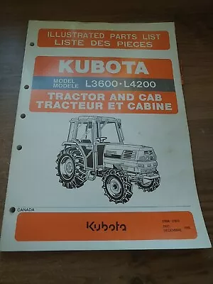 Buy Kubota L3600 L4200 Tractor And Cab Original Parts Catalog Manual 1995 • 82.33$