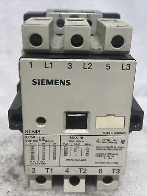 Buy 🔥SIEMENS 3TF48 100A 600VAC CONTACTOR, Used, Free Shipping🇺🇸 • 42$