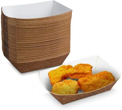 Buy MT Products .50 Lb Hearthstone Paper Food Trays / Paper Boats - 100 Pieces • 17.99$