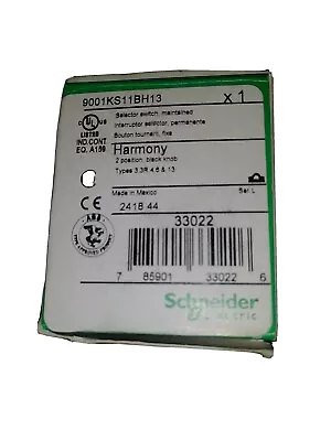 Buy New Schneider Electric 9001ks11bh13 Selector Switch 2 Position Maintained • 59.99$