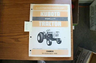 Buy Kubota Model L175 Tractor Illustrated Parts List • 19.95$