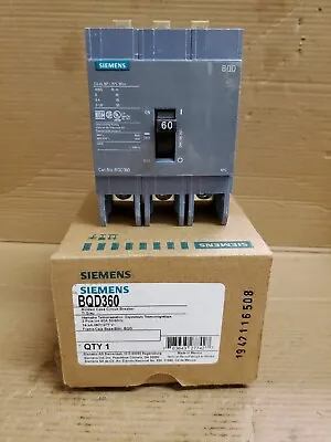 Buy Siemens BQD360 60A 3P 480Y/277V Molded Circuit Breaker - New In Box    • 168$