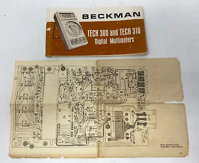 Buy Manual For Beckman Industrial TECH 300 310 Digital Multimeter Manual • 10.33$