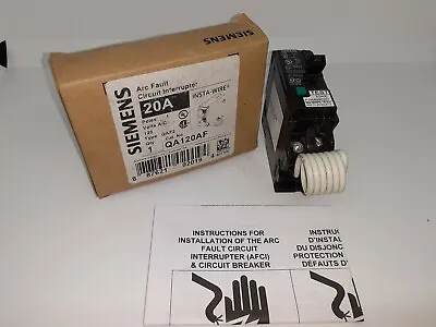 Buy Siemens QA120AF Arc Fault Circuit Breaker NEW • 39.95$