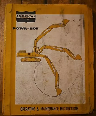 Buy American Pow'r-hoe Operating Maintenance Instructions Model 35 Excavator Track • 60$