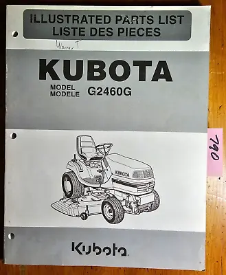 Buy Kubota G2460G Lawn Tractor Illustrated Parts List Manual 97898-41330 5/01 • 30$