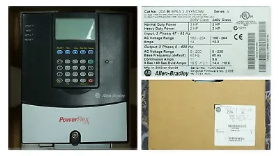 Buy New Allen-Bradley PowerFlex 70 3HP 20AB9P6A3AYYNCNN FRN:2.005 • 699.99$