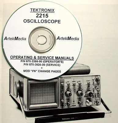 Buy Tek Tektronix 2215 Oscilloscope Operating & Service Manuals 2-vol • 12.50$