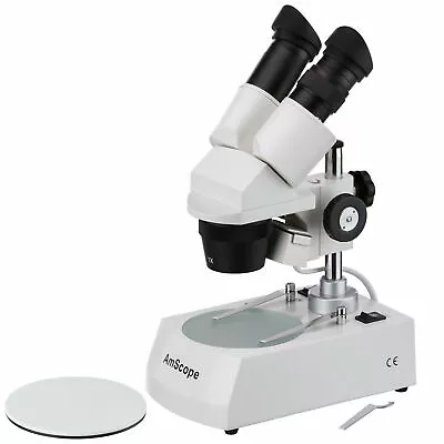 Buy AmScope 10X & 30X Student Binocular Stereo Microscope + Top & Bottom Lights • 124.94$