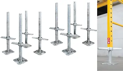 Buy 24  Steel Scaffolding Leveling Jack Base Plate Adjustable Screw 8 Pack MetalTech • 175.05$