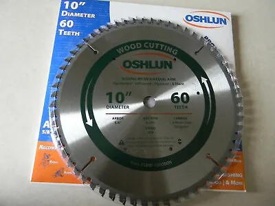 Buy Oshlun  10  60t Sliding Miter And Radial Arm Saw  Blade  SBW-100060N • 54.75$