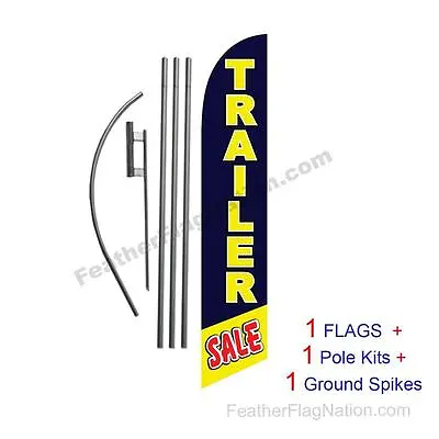 Buy Trailer Sale 15' Feather Banner Swooper Flag Kit With Pole+spike • 59.85$