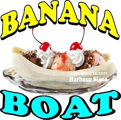 Buy Banana Boat DECAL (Choose Your Size) Split Ice Cream Food Truck Concession  • 12.99$