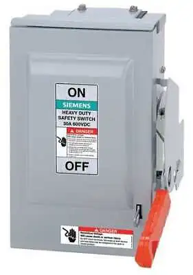 Buy Siemens Hnf361pv Nonfusible Solar Safety Disconnect Switch, 30 A, 600V Ac/Dc, 3 • 187.99$