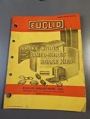 Buy Euclid Catalog No. 606A Brake Lining Lined Shoes Brake Kits • 13.50$