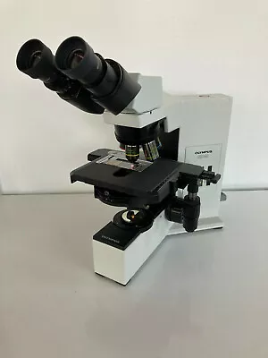 Buy Olympus BX40 Microscope 3 Fluorite Phase Objectives + 4X & 100X Darkfield/BF  • 3,800$