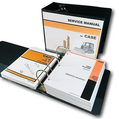 Buy Case 1550 Crawler Dozer Technical Service Manual Parts Catalog Shop Book Set • 105.97$