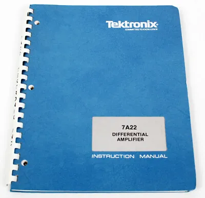 Buy Tektronix Instruction User Manual For 7A22 Differntial Amplifier, Rev B • 39$
