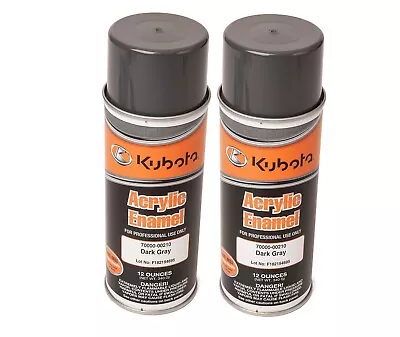 Buy 2PK Genuine OEM Kubota Dark Gray Touch Up Spray Paint Enamel 70000-00210 • 44.99$