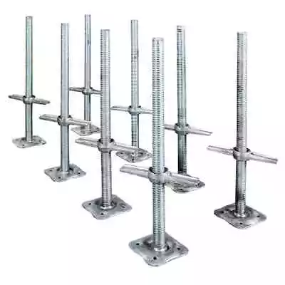 Buy 24  Scaffolding Leveling Jack Steel Plate Base Adjustable Screw 8 Pack MetalTech • 171.46$