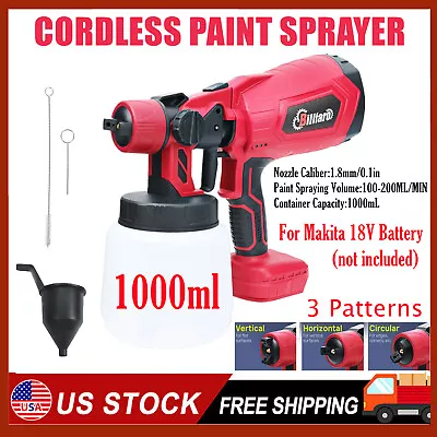 Buy High Pressure Cordless Paint Sprayer Electric Spray Gun For Makita No Battery • 28.95$