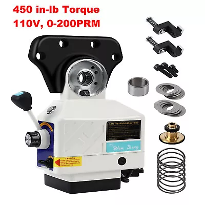 Buy 110V Z-Axis Power Milling Machine 450 In-lb Torque 0-200 RPM For Bridgeport Type • 145.59$