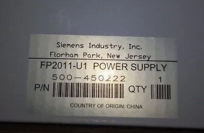 Buy New SIEMENS FP2011-U1 | POWER SUPPLY For PAD-4  • 250$