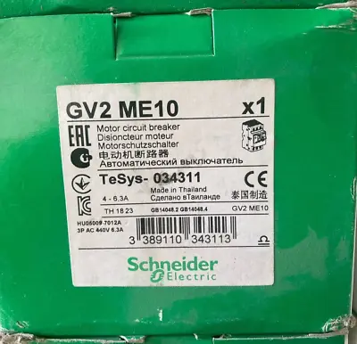 Buy GV2ME10 Motor Circuit Breaker -Schneider Electric • 70$
