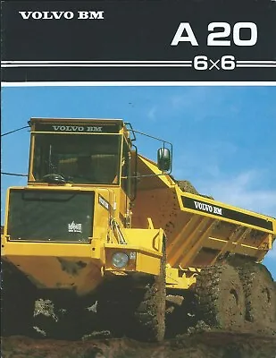 Buy Equipment Brochure - Volvo BM - A20 6x6 - Articulated Dump Truck - C1987 (E6069) • 12.71$