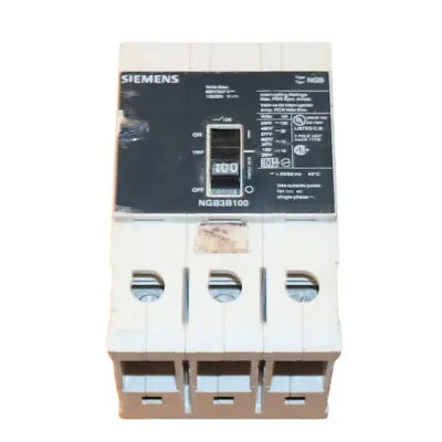 Buy Siemens ITE Circuit Breaker NGB3B100 100 Amp 600v 3 Pole • 175$