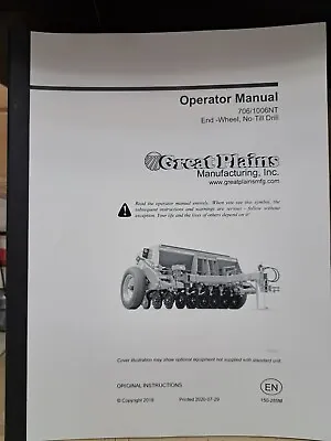 Buy Great Plains 706/1006NT End Wheel, No Till Drill Operator's And Parts Manual • 35$