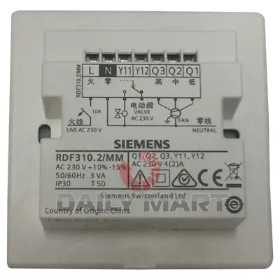 Buy New In Box SIEMENS RDF310.2/MM Air Conditioning Control Panel • 106.34$