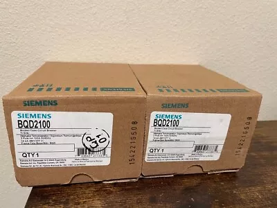Buy NEW Siemens BQD2100 2p 480v 100a Circuit Breaker NEW IN BOX • 125$