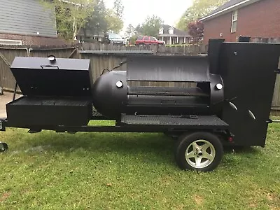 Buy 84” Custom BBQ Smoker Deluxe With Chargrill And Trailer • 9,500$
