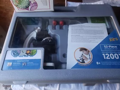 Buy AmScope 52pc 120X-1200X Kids Starter Compound Microscope Portable Science Kit   • 5$