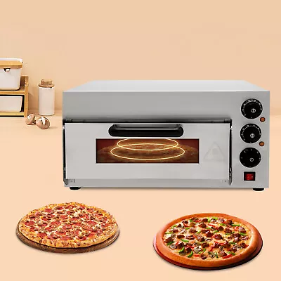 Buy 14  Food-grade Stainless Steel Countertop Pizza Oven Fire Stone Oven 1.3KW 110V • 161.09$