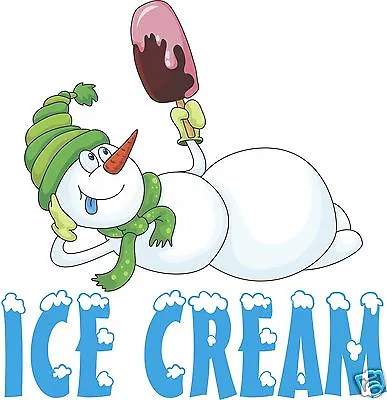 Buy Ice Cream Decal 14  Concession Trailer Restaurant Food Truck Vinyl Menu Sticker • 16.95$