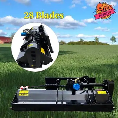 Buy 67'' Hydraulic Skid Steer Flail Mower Heavy Duty Rotary Brush Cutter Finishing • 2,299$